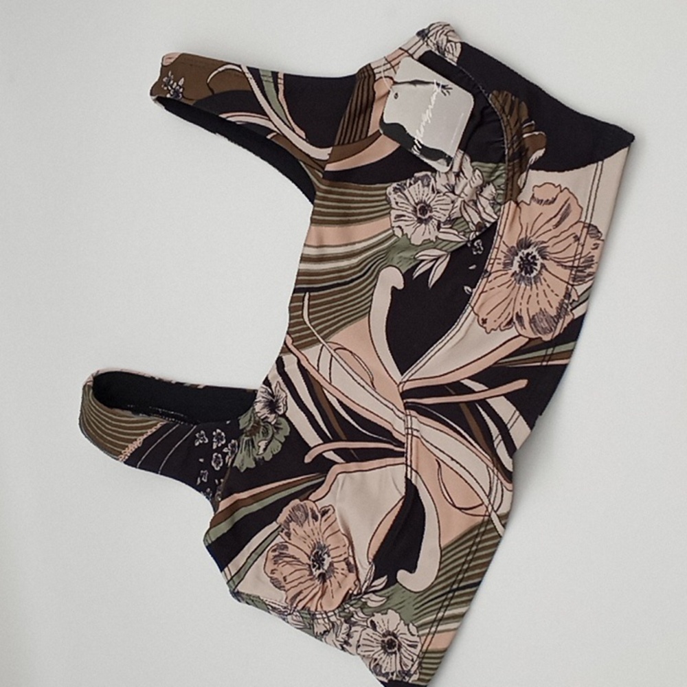 Free People Wave Crush Sports Bra Black Combo S